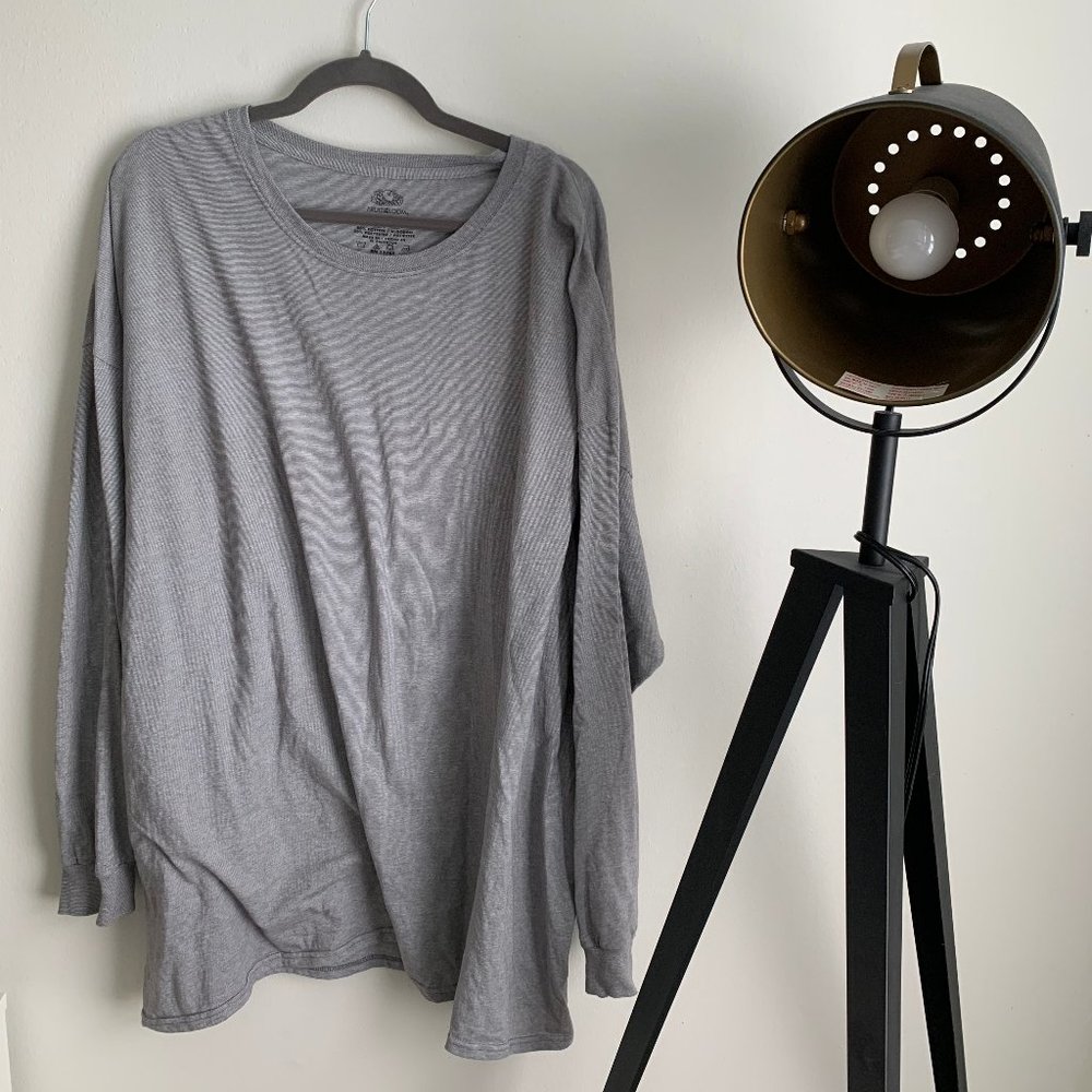 Endlessly Comfy, Staple Gray Long-Sleeve